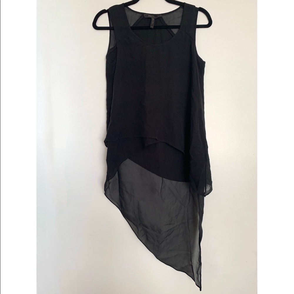 BCBGMaxAzria Mellie Silk Asymmetrical Top - Picture 4 of 7